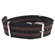 NATO watch strap Black/Brown - NATO nylon watch strap