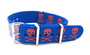 NATO watch strap Pink Skull - NATO nylon watch strap