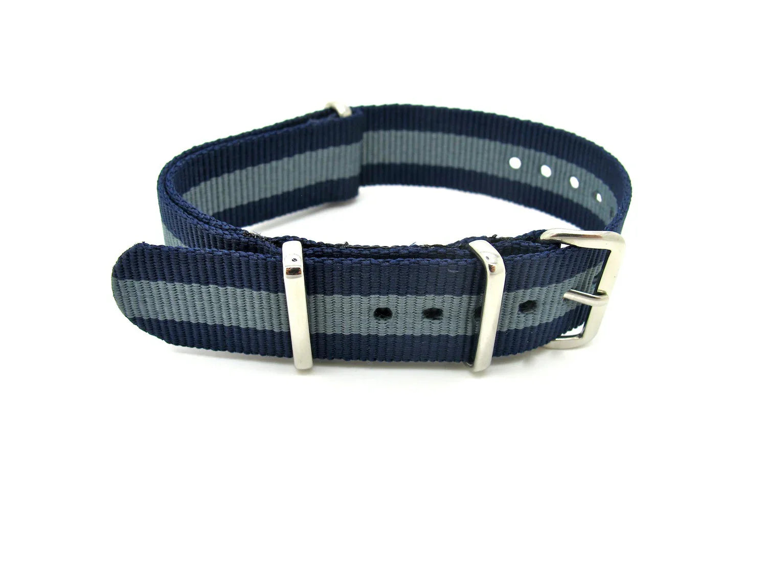 NATO watch strap Blue/Grey - NATO nylon watch strap