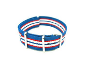 NATO watch strap Blue/Red/White/Blue - NATO nylon watch strap
