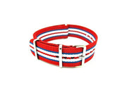 NATO watch strap Blue/Red/White/Blue - NATO nylon watch strap