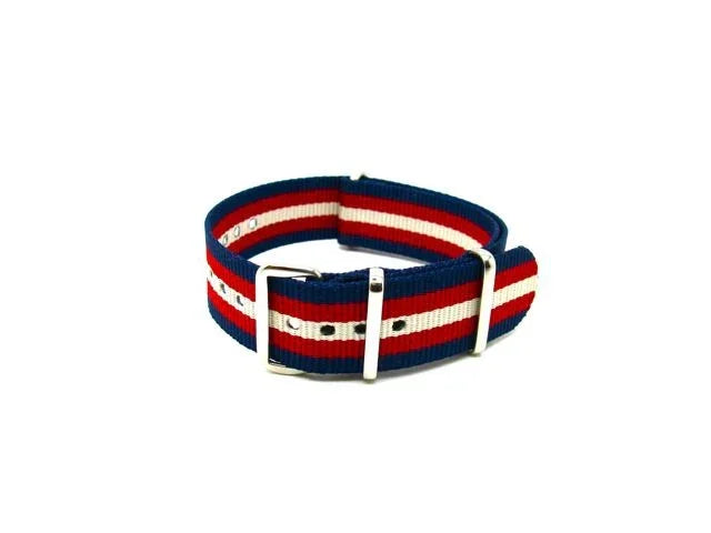 NATO watch strap Blue/Red/Sand - NATO nylon watch strap