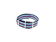 NATO watch strap Blue/White/Blue/Red - NATO nylon watch strap