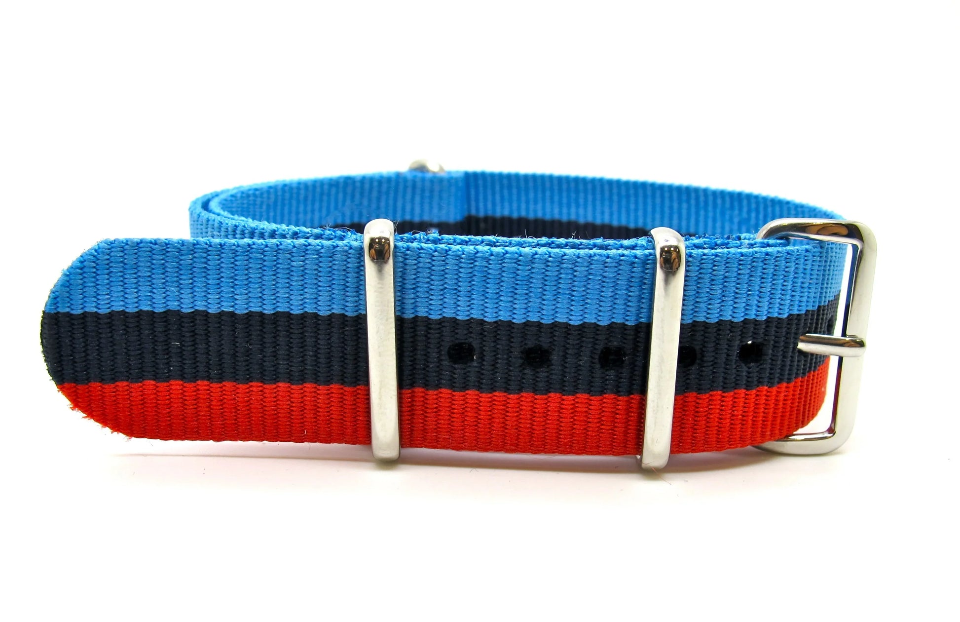 NATO watch strap Navy/Blue/Red - NATO nylon watch strap