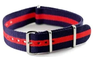 NATO watch strap Blue/Red - NATO nylon watch strap