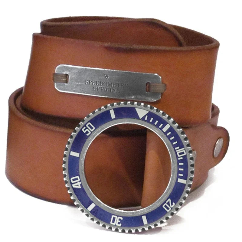 Speedometer Official Cognac Leather Belt - watch accessory