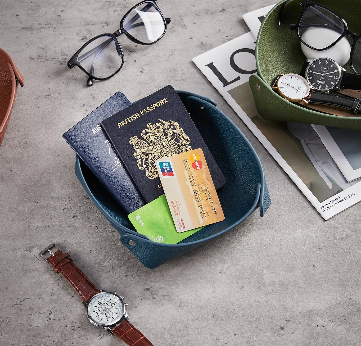 KronoKeeper - Soft Leather Valet Tray - view 3