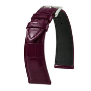 KronoKeeper strap - Felix Alligator bespoke glossy - raspberry - alligator leather watch strap
