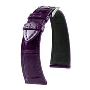 KronoKeeper strap - Felix Alligator bespoke glossy - dark purple - alligator leather watch strap