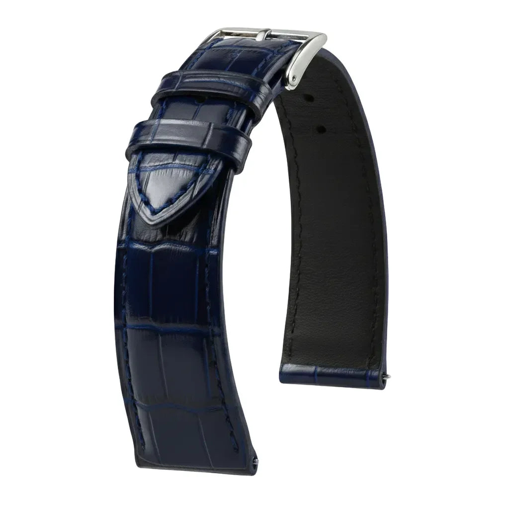 KronoKeeper strap - Felix Alligator bespoke glossy - blue purple - alligator leather watch strap