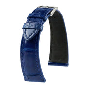 KronoKeeper strap - Felix Alligator bespoke glossy - dark blue - alligator leather watch strap