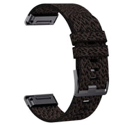 Black Jacquard nylon strap for Garmin QuickFit - KronoKeeper