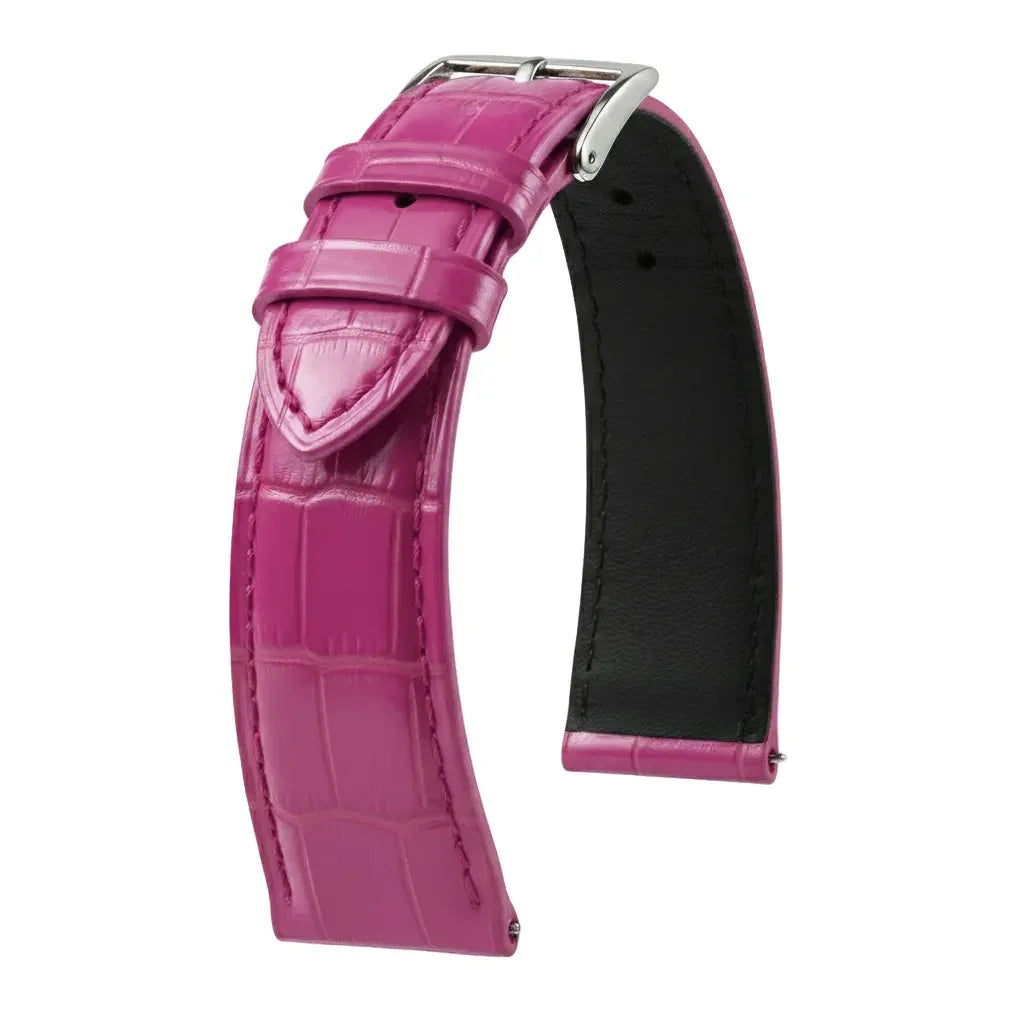 KronoKeeper strap - Felix Alligator bespoke matte - Pink - alligator leather watch strap