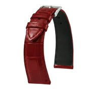 KronoKeeper strap - Felix Alligator bespoke matte - watermelon red - alligator leather watch strap