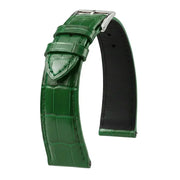 KronoKeeper strap - Felix Alligator bespoke matte - green - alligator leather watch strap