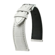 KronoKeeper strap - Felix Alligator bespoke matte - white - alligator leather watch strap