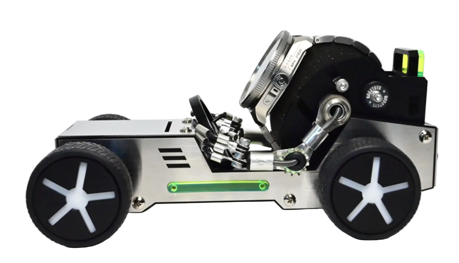 Robot Roadster car watch stand by Robotoys, detail view