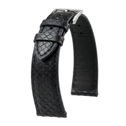 Salmon Satin Carbon Black watch strap - KronoKeeper - main view