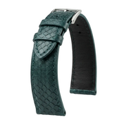 Salmon Satin Spirulina Green watch strap - KronoKeeper - main view